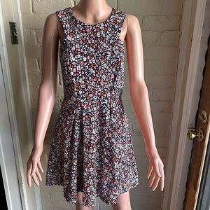BCBG Generation size 8 blue pink and orange floral pattern summer dress